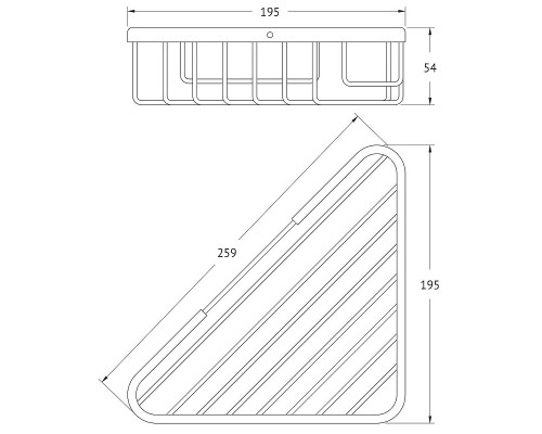 Полка корзина Artwelle Universell 4119 угловая Хром