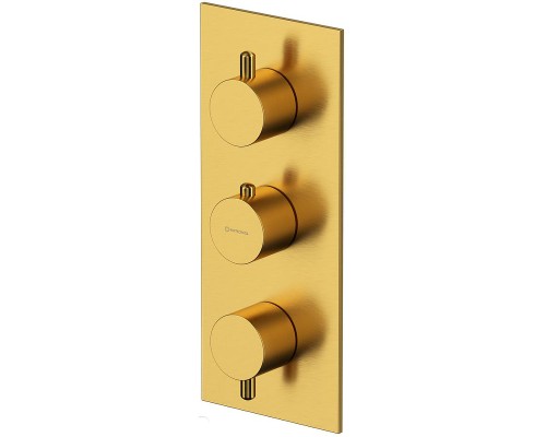 Душевая система Whitecross Y brushed gold YSET11GLB с термостатом Брашированное золото
