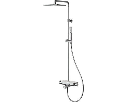 Душевая система Teska Mira DK3601C с термостатом Хром Белое стекло