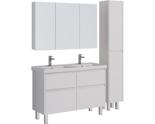 Зеркальный шкаф Lemark Universal 120 Белый глянец