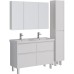 Зеркальный шкаф Lemark Universal 120 Белый глянец
