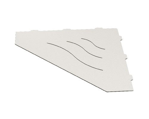 Металлическая полка RGW MT-03W 49279903-01 угловая Белая