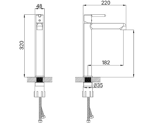 Смеситель для раковины Iddis Aiger AIGBC01i01 Хром матовый