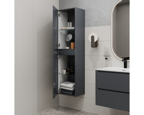 Шкаф пенал Iddis Edifice 40 EDI40D0i97 подвесной Темно-серый