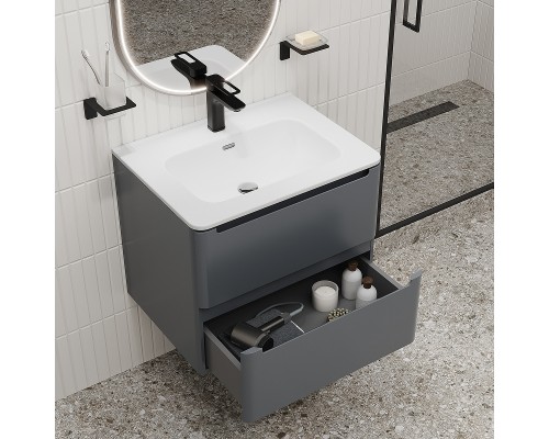 Тумба с раковиной Iddis Edifice 60 EDI60D0i95K подвесная Темно-серая