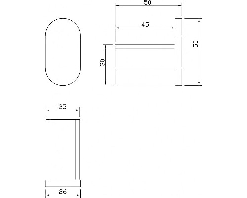 Крючок Milacio Ultra MCU.960.MB Черный матовый