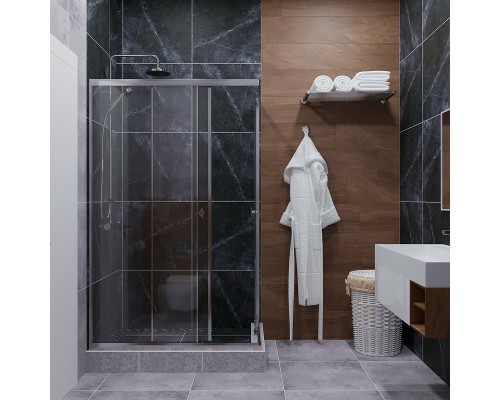 Душевой уголок Triton Вента-Хром 100х80 Щ0000057860 профиль Хром стекло прозрачное