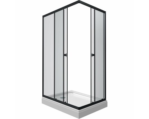 Душевой уголок Triton Вента-Блэк 100х80 Щ0000057855 профиль Черный стекло прозрачное