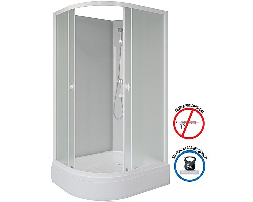 Душевая кабина Niagara Promo 100x80 R P100/80/26R/MT/BK без гидромассажа
