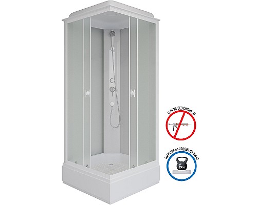 Душевая кабина Niagara Promo 100x100 P100/26Q/MT без гидромассажа