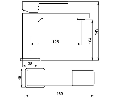 Смеситель для раковины Damixa Gala 530210300 Черный матовый