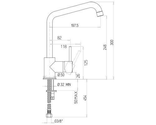 Смеситель для кухни Paini Cox Бежевый матовый Хром
