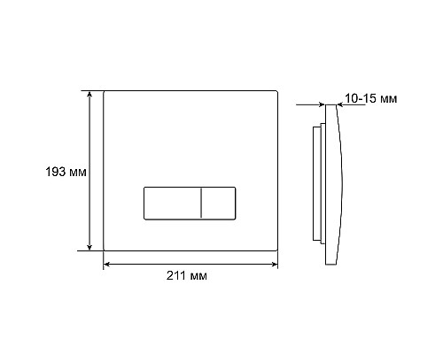 Клавиша смыва Grossman Classic 800.T1.04.110.110 Хром матовый