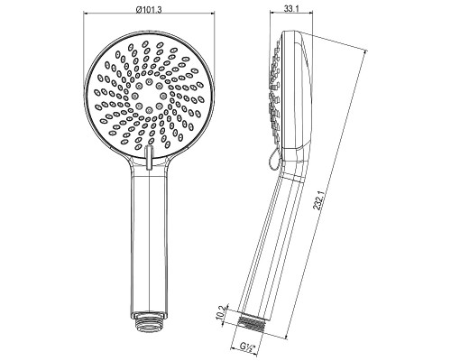 Ручной душ Lemark LM8150C Хром