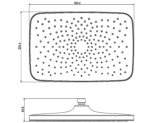 Верхний душ Lemark LM8135BL Черный