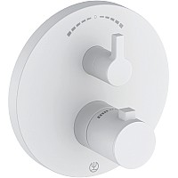 Смеситель для душа Kludi Nova Fonte Puristic 208305315 с термостатом Белый матовый