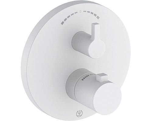 Смеситель для душа Kludi Nova Fonte Puristic 208305315 с термостатом Белый матовый