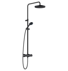 Душевая система Kludi Logo Dual Shower System 6808239-00 с термостатом Черная матовая