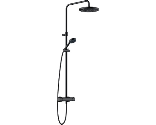 Душевая система Kludi Logo Dual Shower System 6808239-00 с термостатом Черная матовая