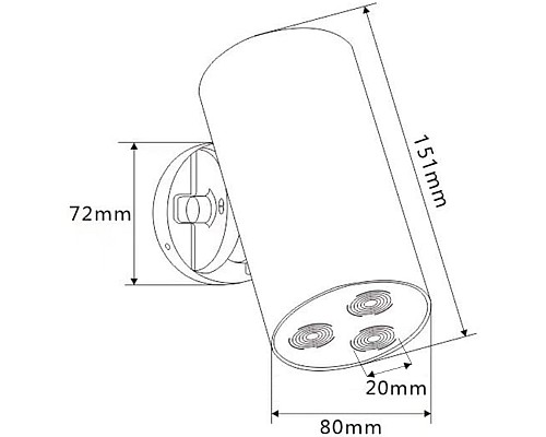 Верхний душ Bronze de Luxe Liberty 501B Черный матовый