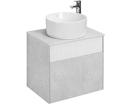 Тумба под раковину Aquaton Марбл 60 1A276101MH4C0 подвесная Слэйт Белый матовый