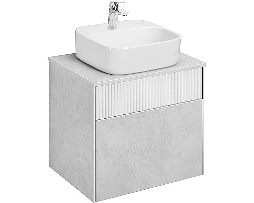 Тумба под раковину Aquaton Марбл 60 1A276101MH4C0 подвесная Слэйт Белый матовый
