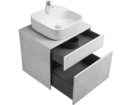 Тумба под раковину Aquaton Марбл 60 1A276101MH4C0 подвесная Слэйт Белый матовый