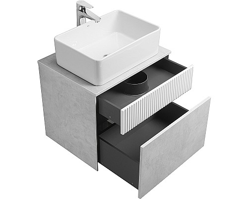 Тумба под раковину Aquaton Марбл 60 1A276101MH4C0 подвесная Слэйт Белый матовый