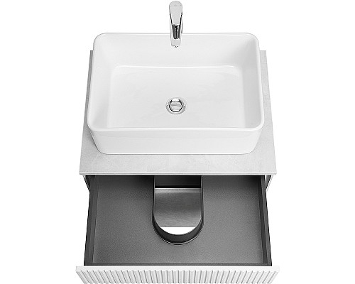 Тумба под раковину Aquaton Марбл 60 1A276101MH4C0 подвесная Слэйт Белый матовый