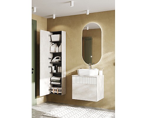 Тумба под раковину Aquaton Марбл 60 1A276101MH4C0 подвесная Слэйт Белый матовый