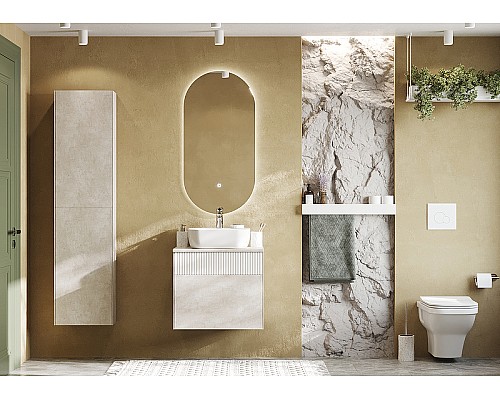 Тумба под раковину Aquaton Марбл 60 1A276101MH4C0 подвесная Слэйт Белый матовый