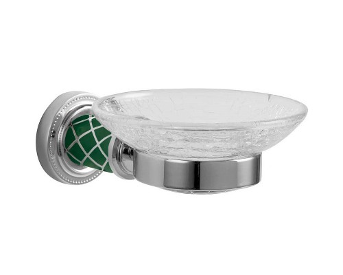 Мыльница Boheme Murano 10903-GR-CR Хром Бирюзовая
