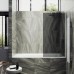 Шторка на ванну Maybah Glass 300x1400 в широком профиле Белый стекло графитовое матовое