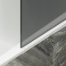 Шторка на ванну Maybah Glass 300x1400 в широком профиле Белый стекло графитовое матовое