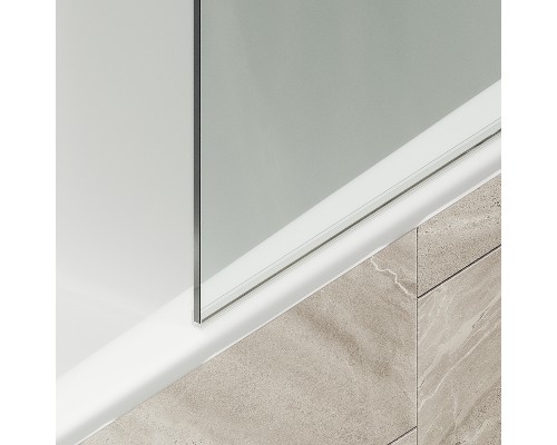 Шторка на ванну Maybah Glass MGV-62-2ш 400x1400 в широком профиле Бронза стекло прозрачное