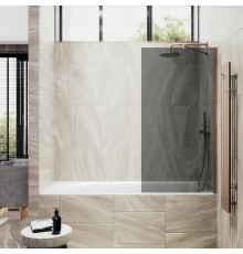 Шторка на ванну Maybah Glass 400x1400 в широком профиле Бронза стекло графитовое