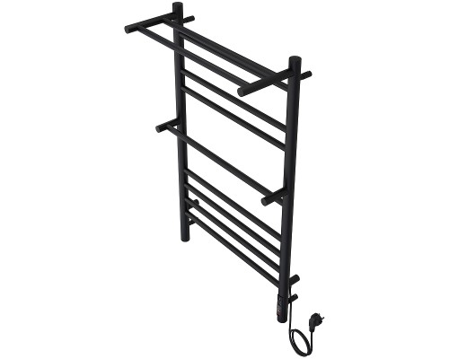 Электрический полотенцесушитель Aquatek Альфа П10 500x900 AQ EL RRP1090BL с полкой Черный муар