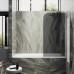 Шторка на ванну Maybah Glass 540x1400 в узком профиле Белый стекло графитовое матовое
