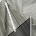 Шторка на ванну Maybah Glass 540x1400 в узком профиле Белый стекло графитовое матовое