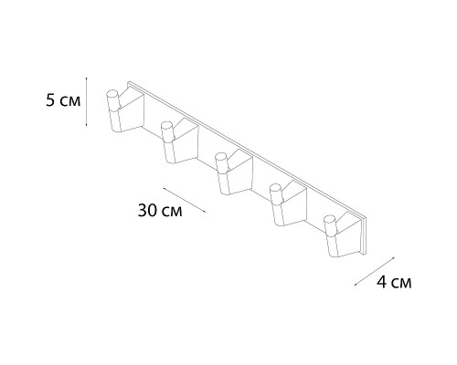 Вешалка для полотенец Fixsen Trend Gold FX-99005-5 Матовое золото