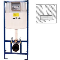 Инсталляция beWash BW74 K500RZVP0500SEF00000 для унитаза с клавишей смыва Свободная вставка Хром