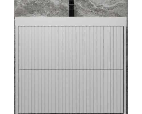 Тумба под раковину Style Line Стокгольм 70 ЛС-00002313 подвесная Белый рифленый софт