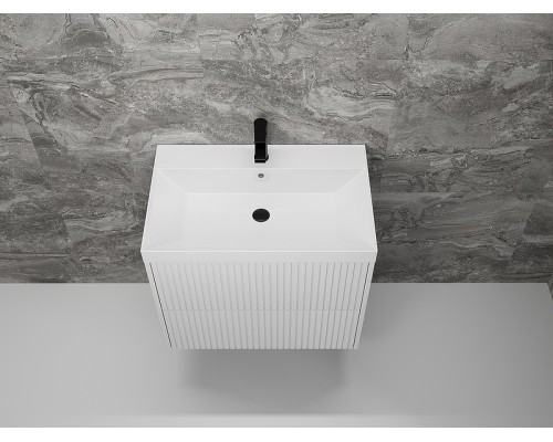 Тумба под раковину Style Line Стокгольм 70 ЛС-00002313 подвесная Белый рифленый софт