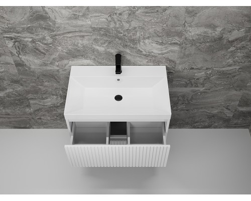 Тумба под раковину Style Line Стокгольм 70 ЛС-00002313 подвесная Белый рифленый софт