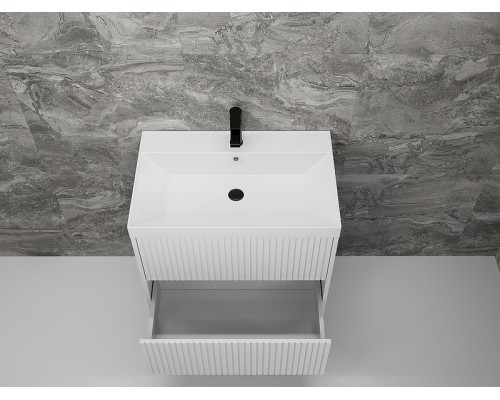 Тумба под раковину Style Line Стокгольм 70 ЛС-00002313 подвесная Белый рифленый софт