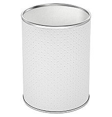 Ведро для мусора Geralis M-PWH-B Punto Белое, кант Хром, 3 л