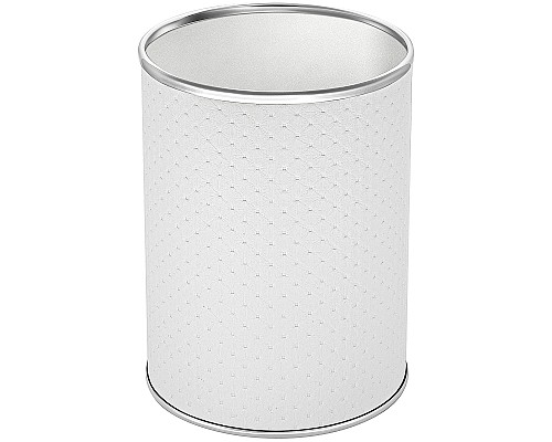 Ведро для мусора Geralis M-PWH-B Punto Белое, кант Хром, 3 л
