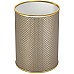 Ведро для мусора Geralis M-RBG-B Ромб Бежевое темное, кант Золото, 3 л