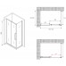 Душевой уголок Abber Schwarzer Diamant 120x80 профиль Черный стекло матовое
