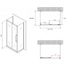 Душевой уголок Abber Schwarzer Diamant 160x50 профиль Черный стекло прозрачное